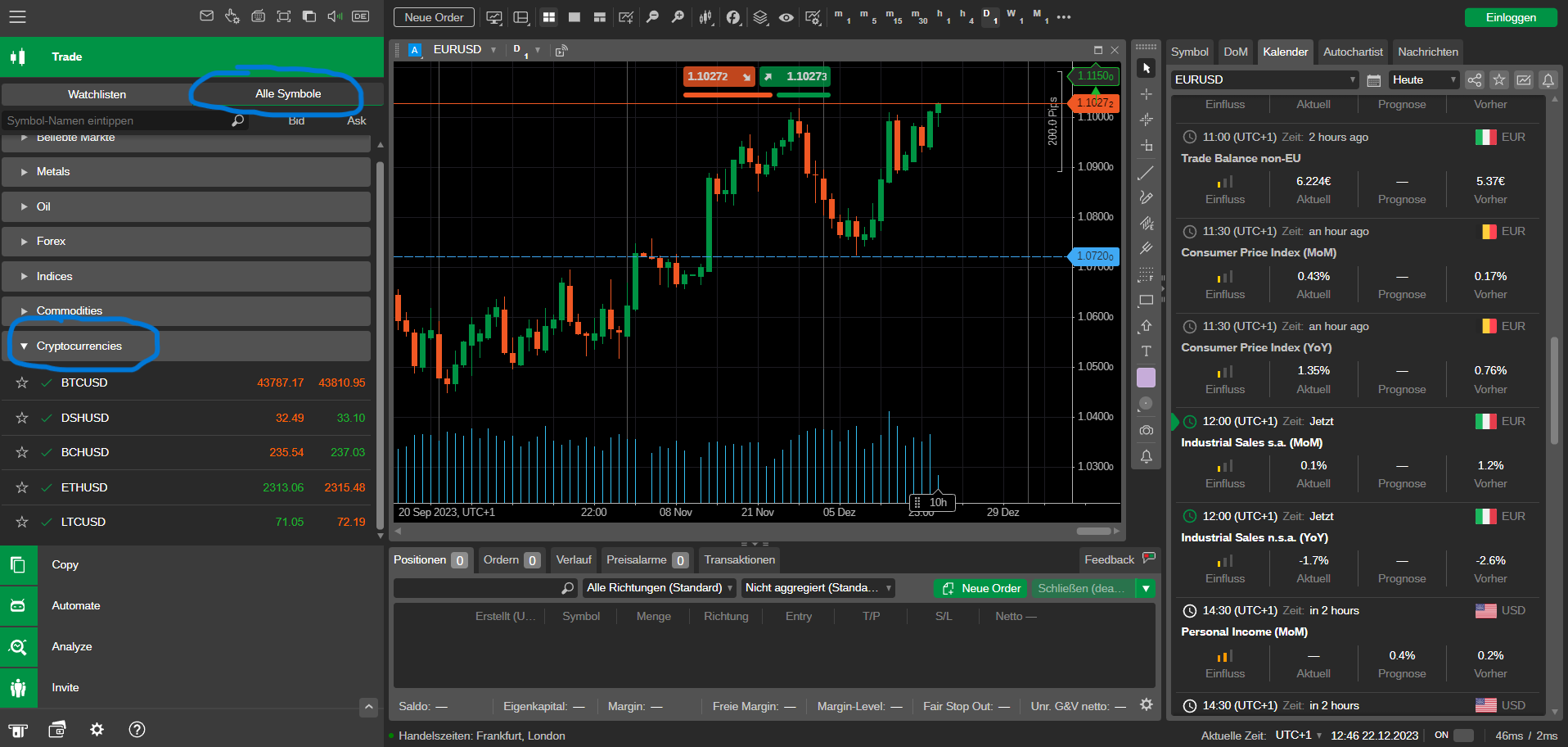 CFDs auf Kryptowährungen