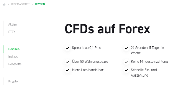 XTB Forex-CFD Angebot
