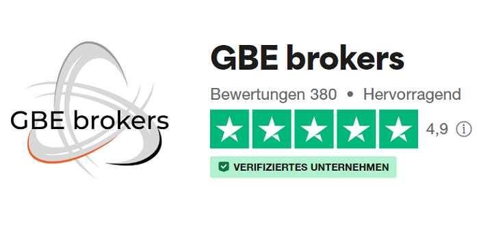 Trustpilot Bewertung von GBE Brokers