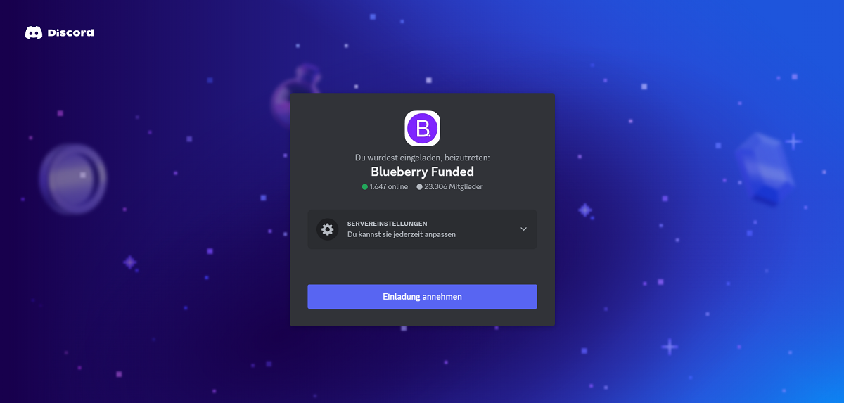 Blueberry Funded Discord