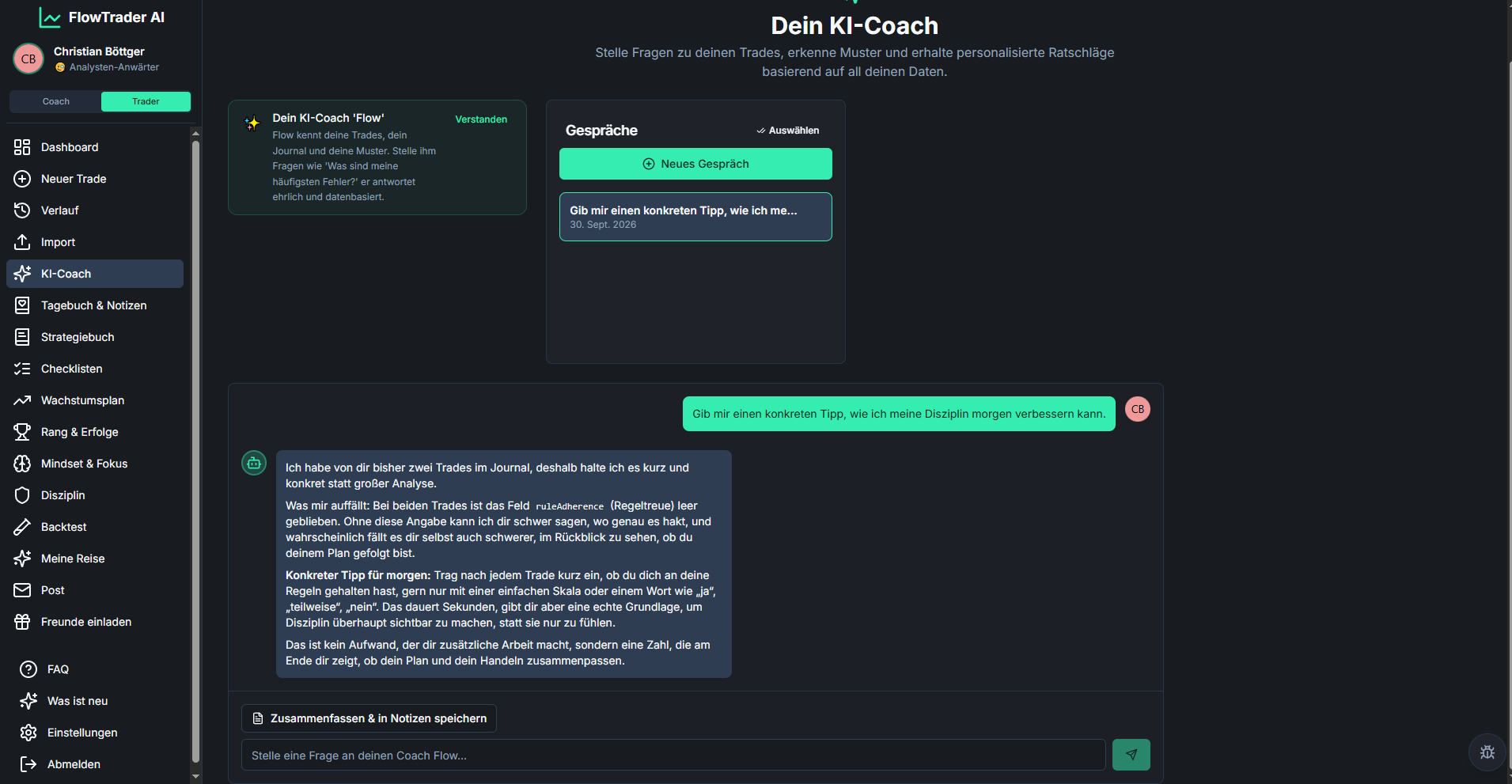 FlowTrader AI KI Coach